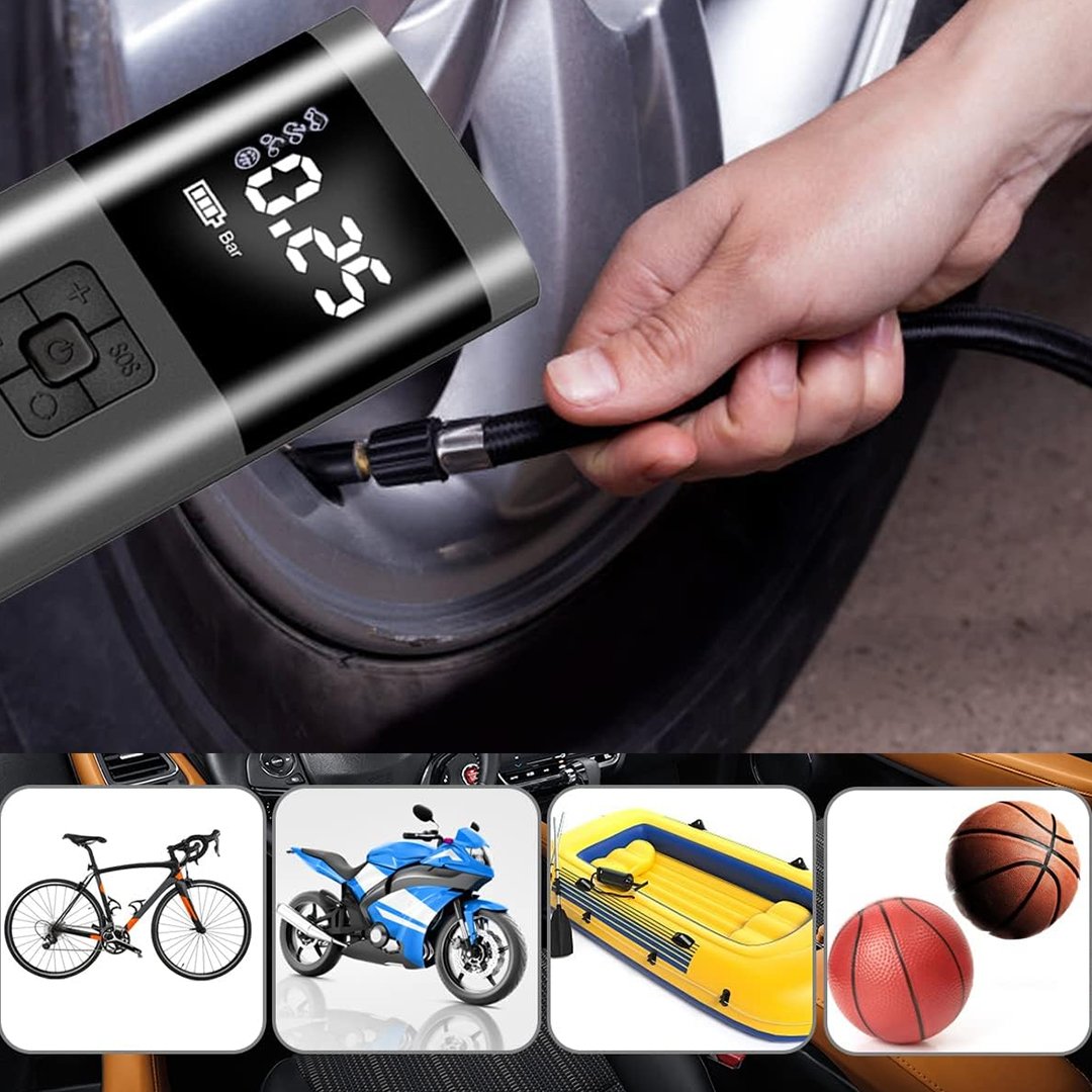 • منفاخ اطارات مزود بباور بانك للجوال - الصورة 5