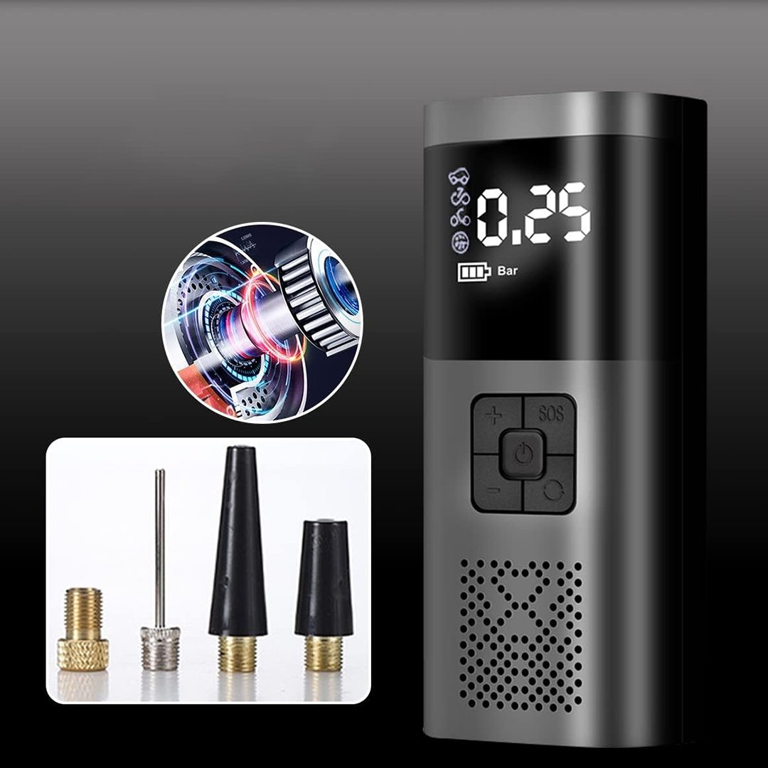 • منفاخ اطارات مزود بباور بانك للجوال - الصورة 7