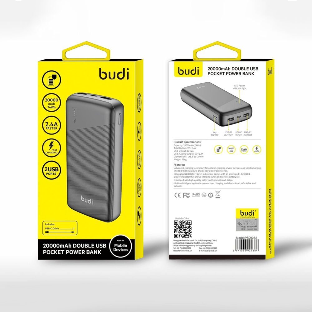 ⁦budi power bank 20000ضمان عاميين⁩ - الصورة ⁦5⁩