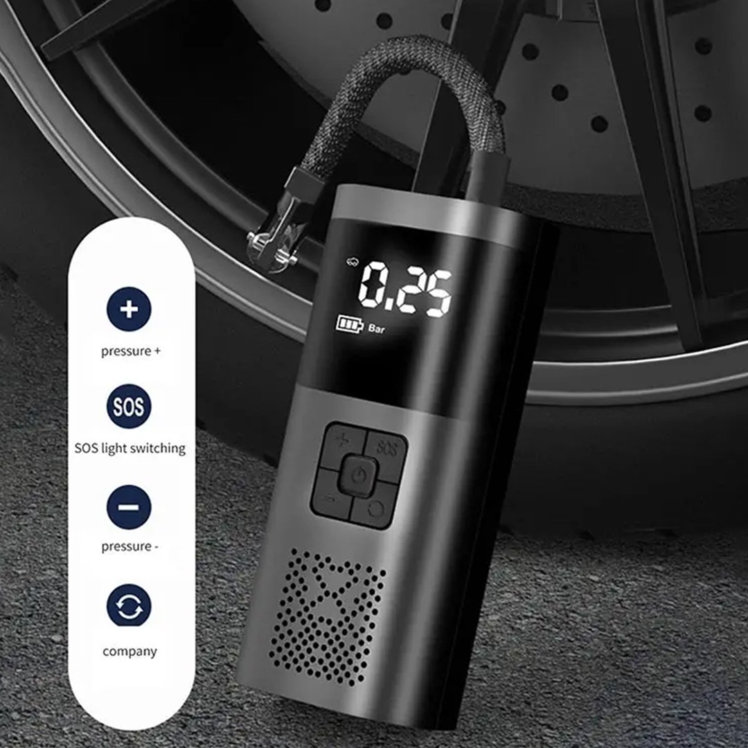 • منفاخ اطارات مزود بباور بانك للجوال - الصورة 3