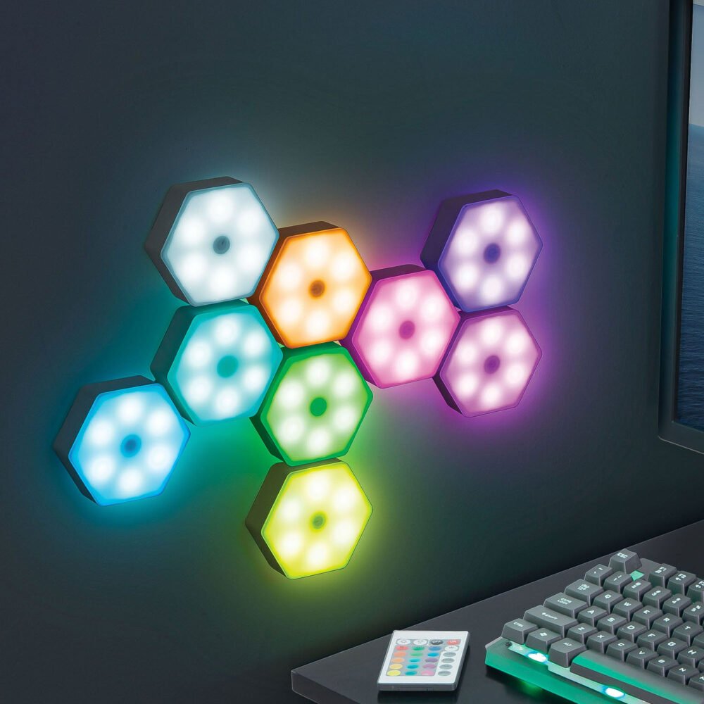 ⁦طقم البودكاست المحترف + 2 لوحات اضائة ثلاثية الابعاد LED⁩ - الصورة ⁦3⁩