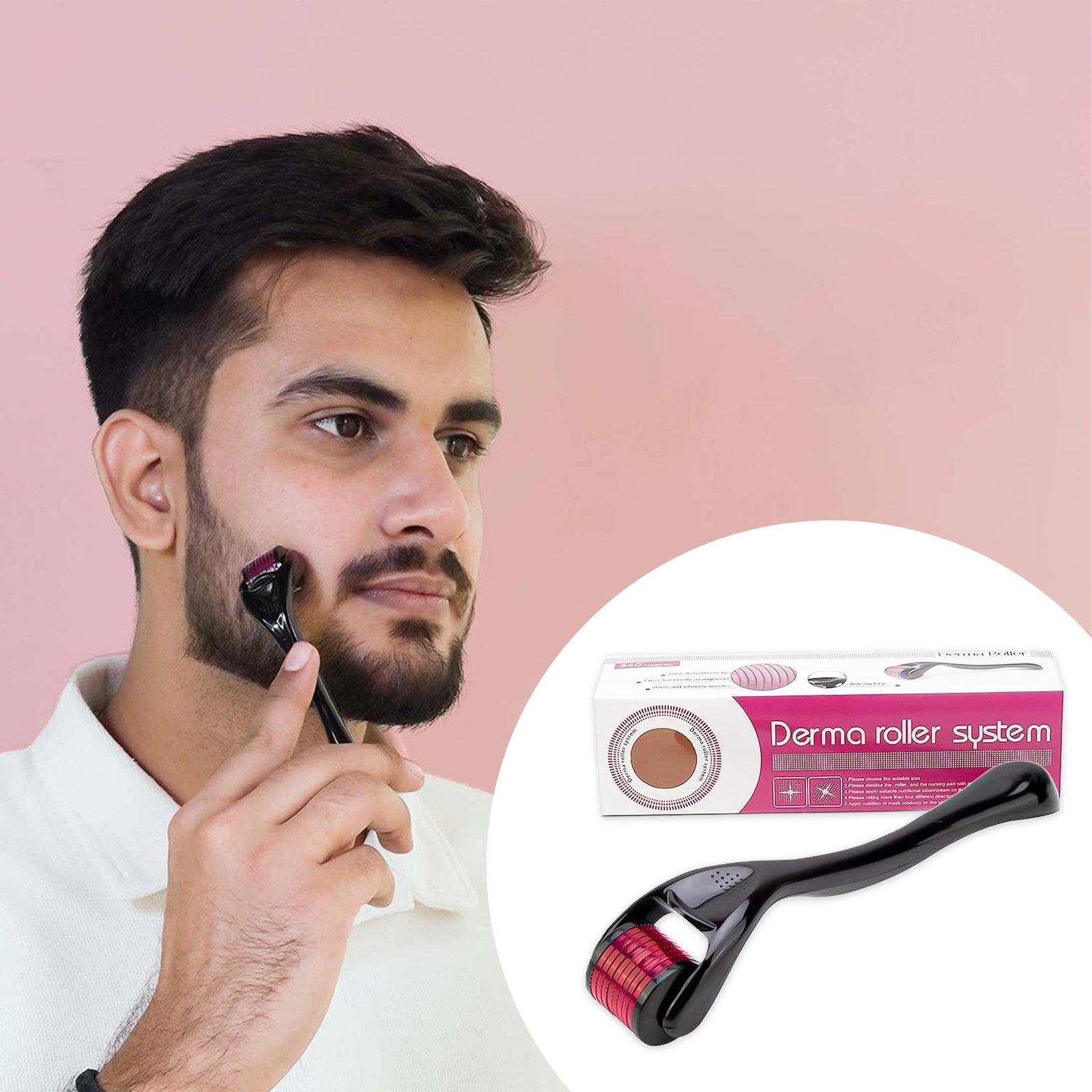 زيت نمو اللحية + درما رولر مجانا - الصورة 2